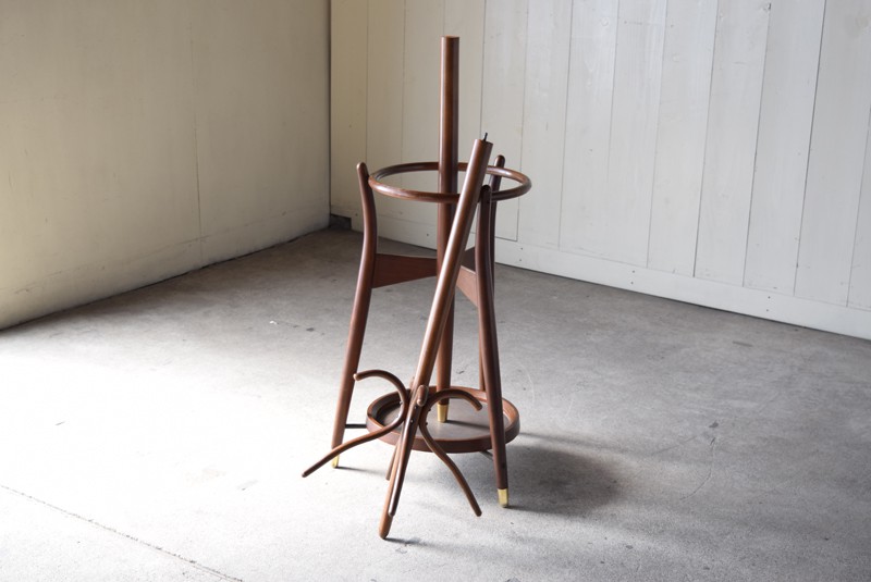 ヴィンテージ 秋田木工 ブナ材 曲木のコートハンガー 傘立て