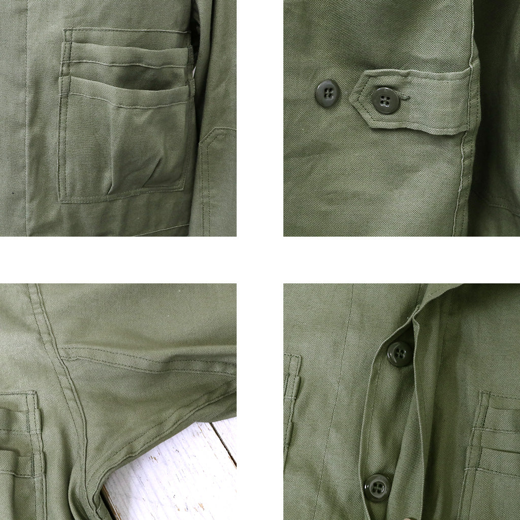 SASSAFRAS『OVERGROWN FATIGUE JACKET(L/C OXFORD)』(OLIVE) – Reggieshop