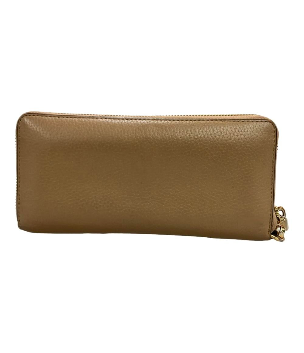 マイケルコース ラウンドファスナー二つ折り長財布 ストラップ付き