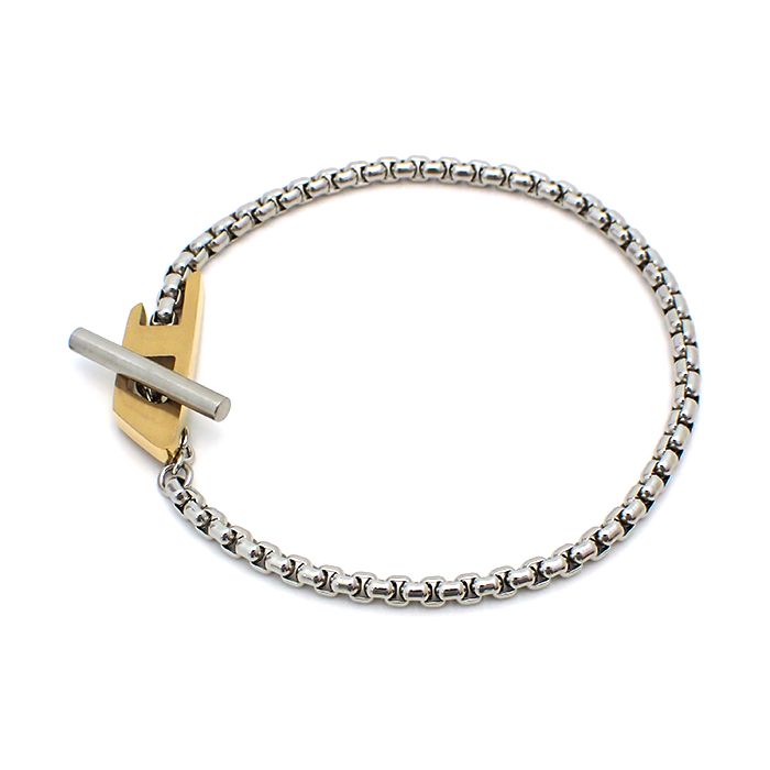 ディーゼル(DIESEL) ステンレス チェーンブレスレット dx1377 Dロゴ