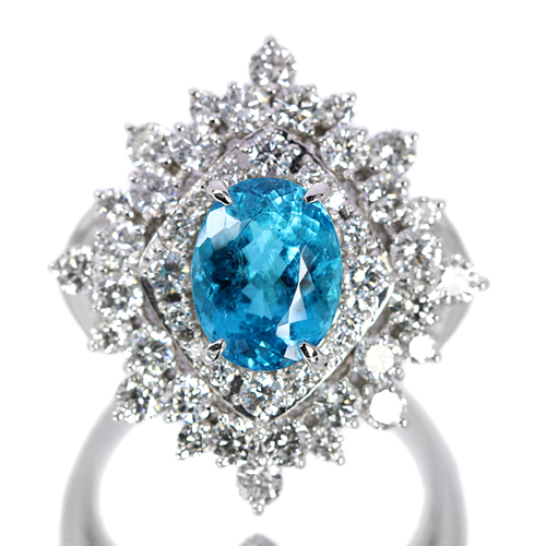 ブラジル・旧バターリャ鉱山産パライバトルマリン2.5ct ダイヤモンド