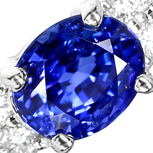 コーンフラワーブルーサファイア0.57ct ダイヤモンド プラチナ リング