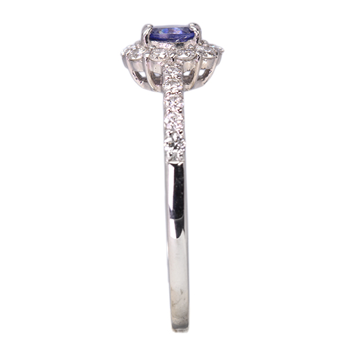 ベニトアイト 0.2ct ダイヤモンド 0.3ct プラチナ リング(指輪)【品質