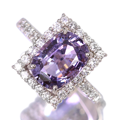 ブラジル産アレキサンドライト0.46ct ダイヤモンド0.44ct プラチナ