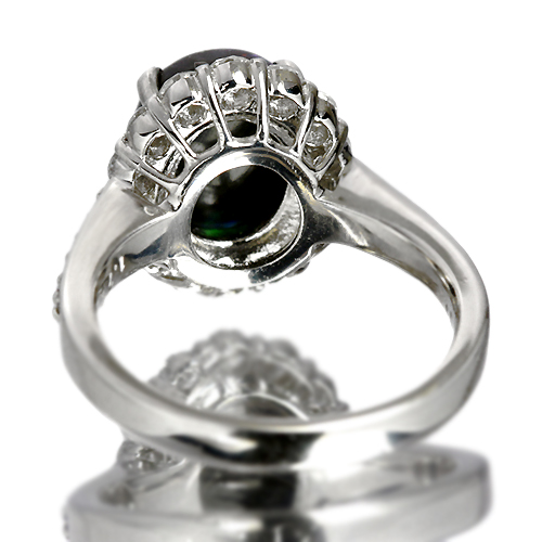 オーストラリア産ブラックオパール 1.7ct ダイヤモンド プラチナ