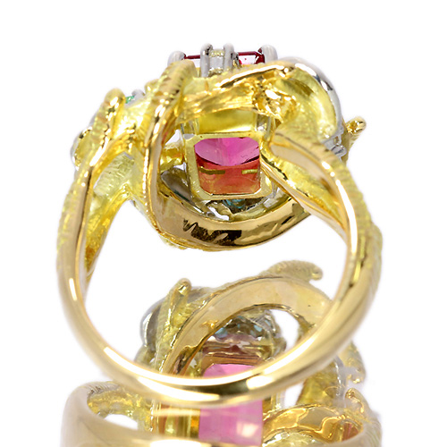 ピンクトルマリン 2.73ct パライバトルマリン ダイヤモンド プラチナ