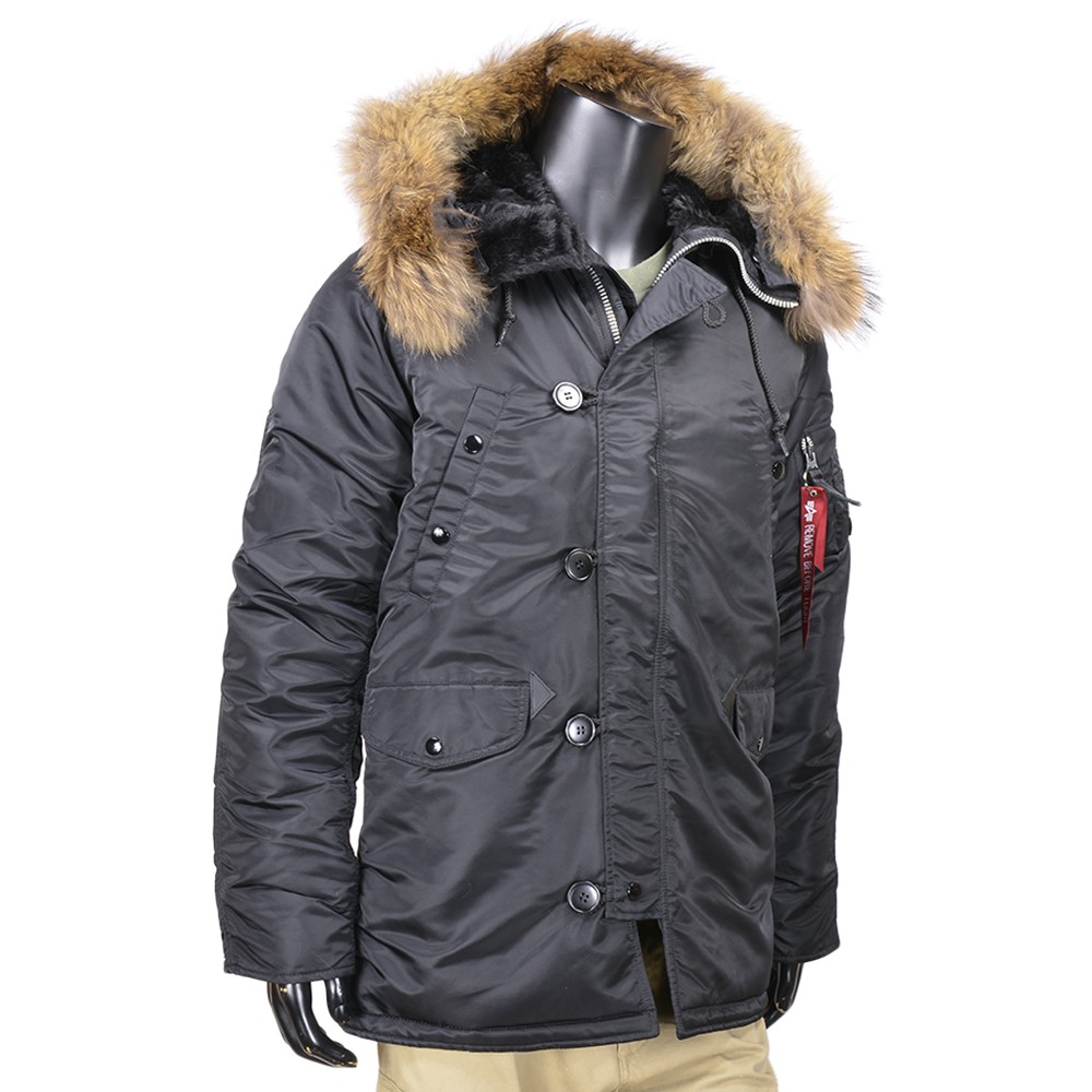 ALPHA フライトジャケット N-3B タイト リアルファー | ミリタリー