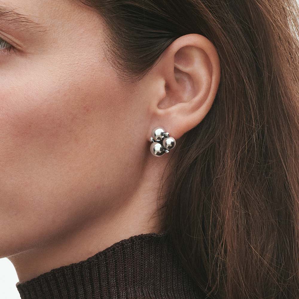 ムーンライトグレープ (MOONLIGHT GRAPES)イヤリング スターリングシルバー