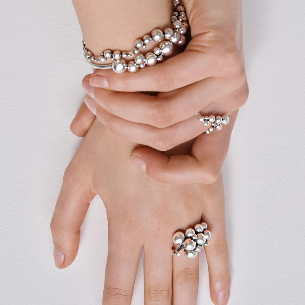 ムーンライト グレープ (MOONLIGHT GRAPES) リング – スターリングシルバー