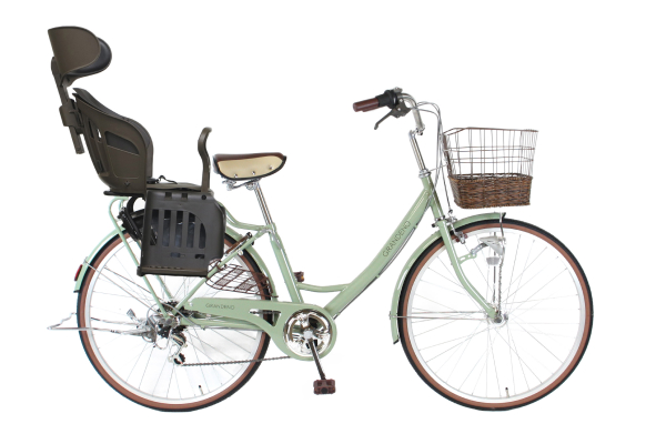 ヘッドレスト付チャイルドシート搭載グランディーノ 子供乗せ自転車 26