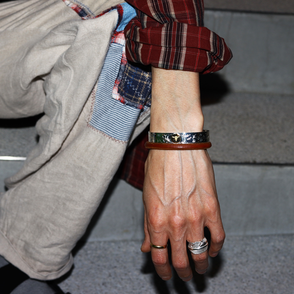 TADY&KING[ORDER ITEM]平打ちバングルK18ロングホーン アラベスク 特注