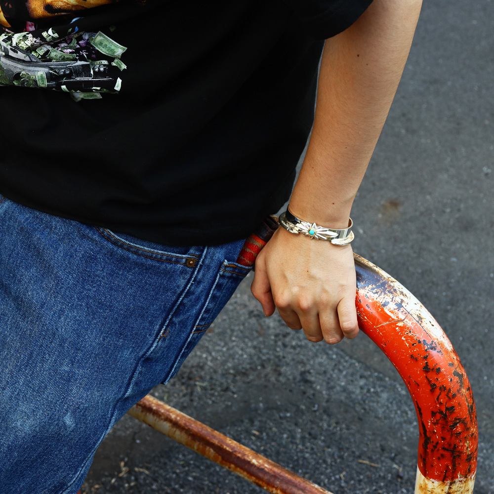 TADY&KING平打ちバングルリリーSV金縄ターコイズ Bracelet TADY＆KING