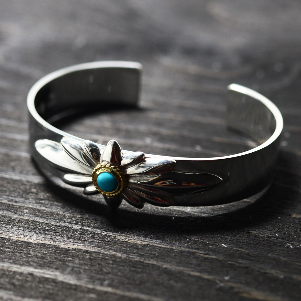 TADY&KING平打ちバングルリリーSV金縄ターコイズ Bracelet TADY＆KING
