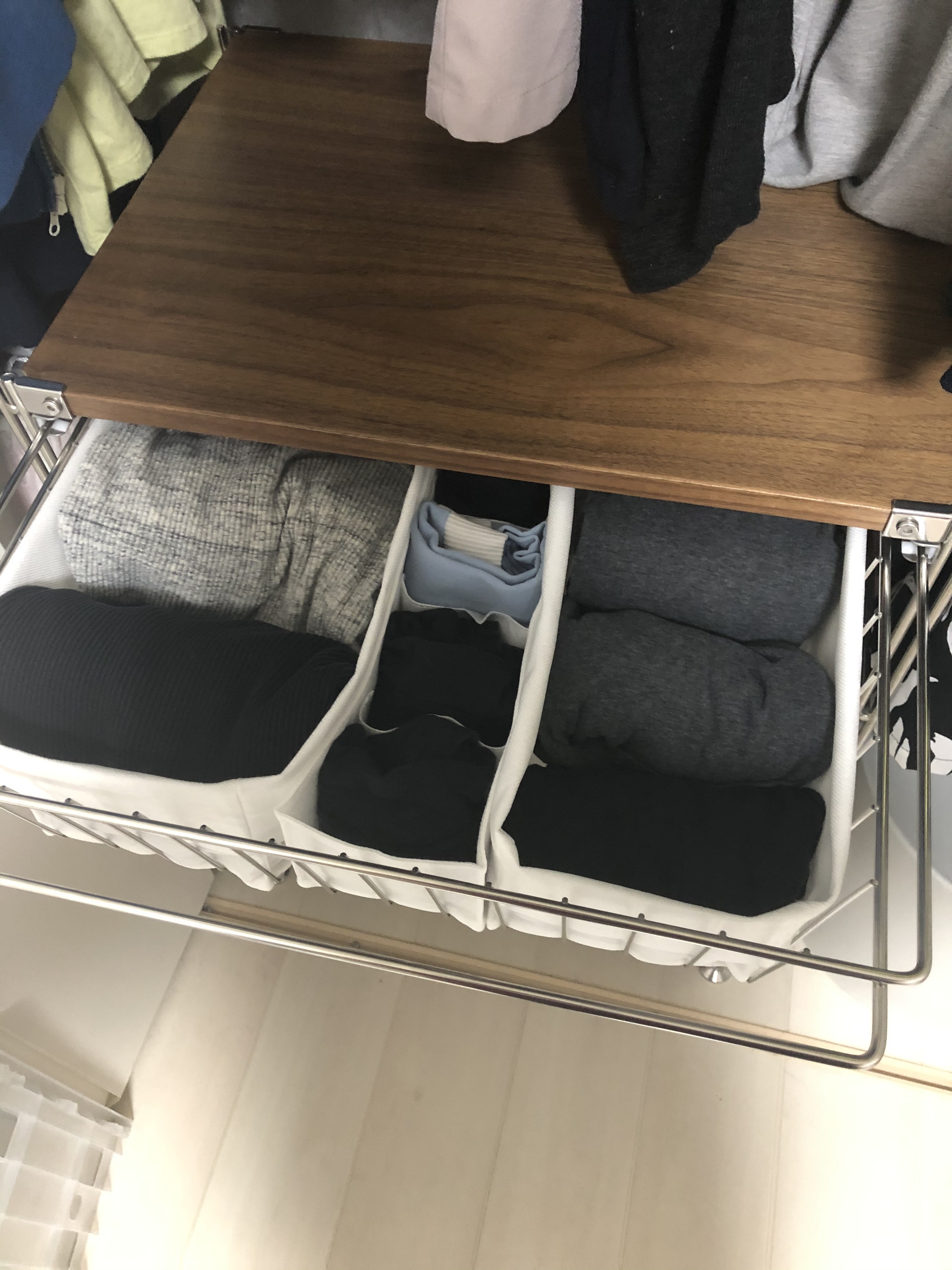 ステンレスユニットシェルフ・ステンレス追加用ワイヤーバスケット