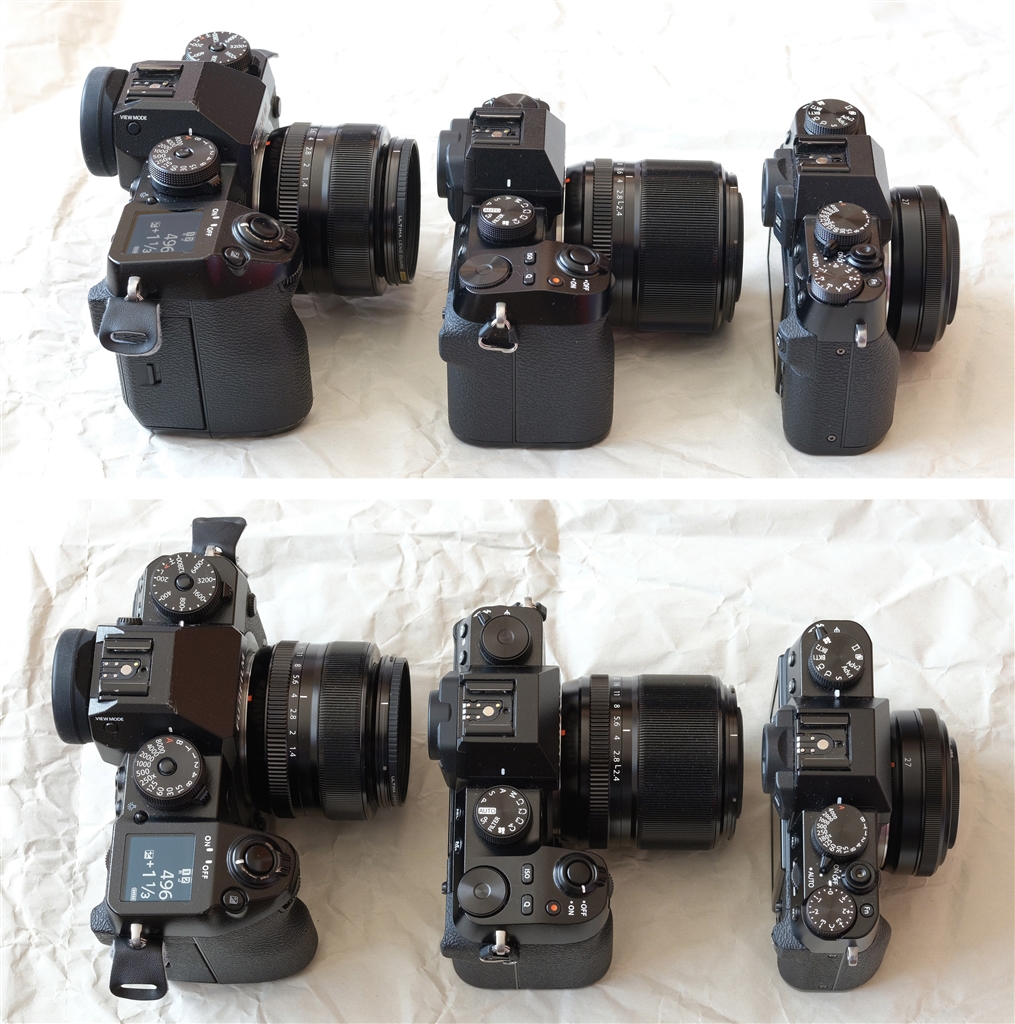 価格.com - 『左から、X-H1+XF35mmF1.4、 X-S10+XF60mmF2.4Macro、 X