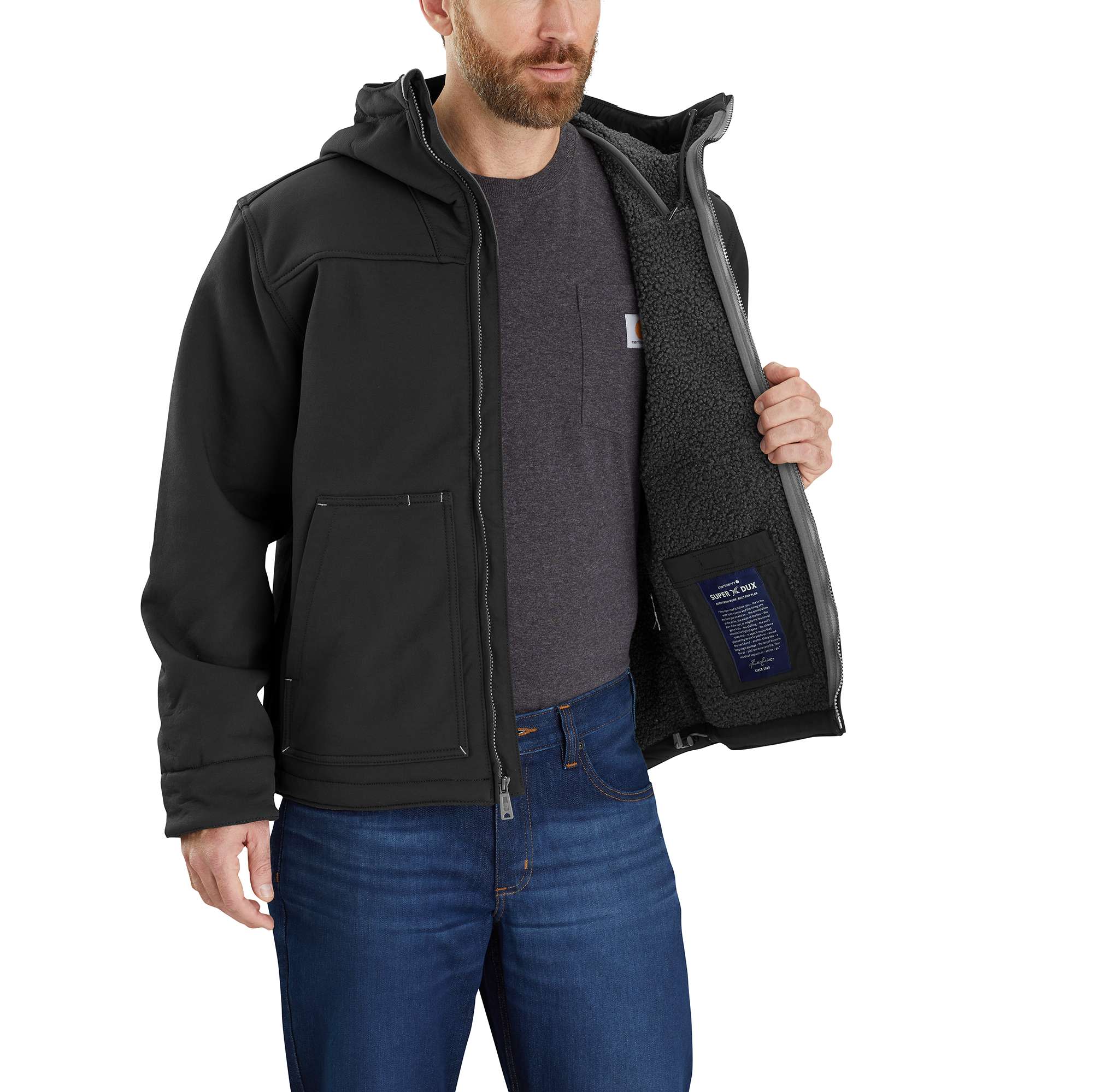 Men's Super Dux™ Sherpa-Lined Active Jac - Relaxed Fit - 2 Warmer