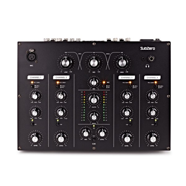 SubZero 4 Channel Rotary DJ Mixer at Gear4music
