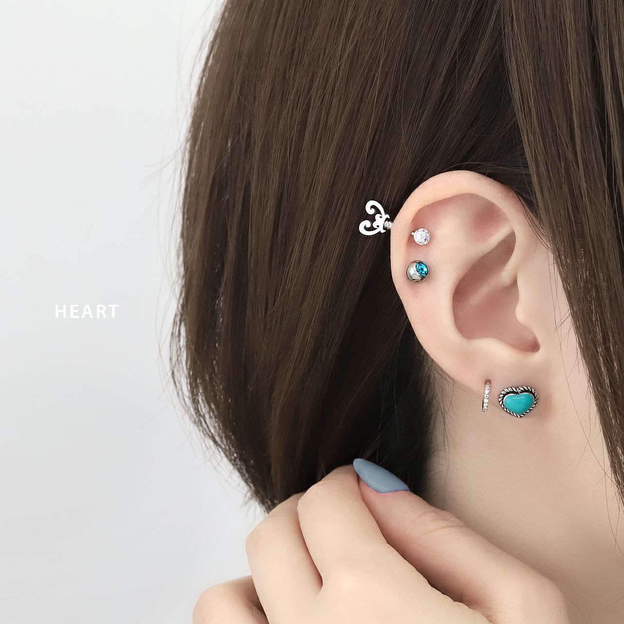 オパールターコイズストーン風ピアス｜ボディピアス凛【公式】