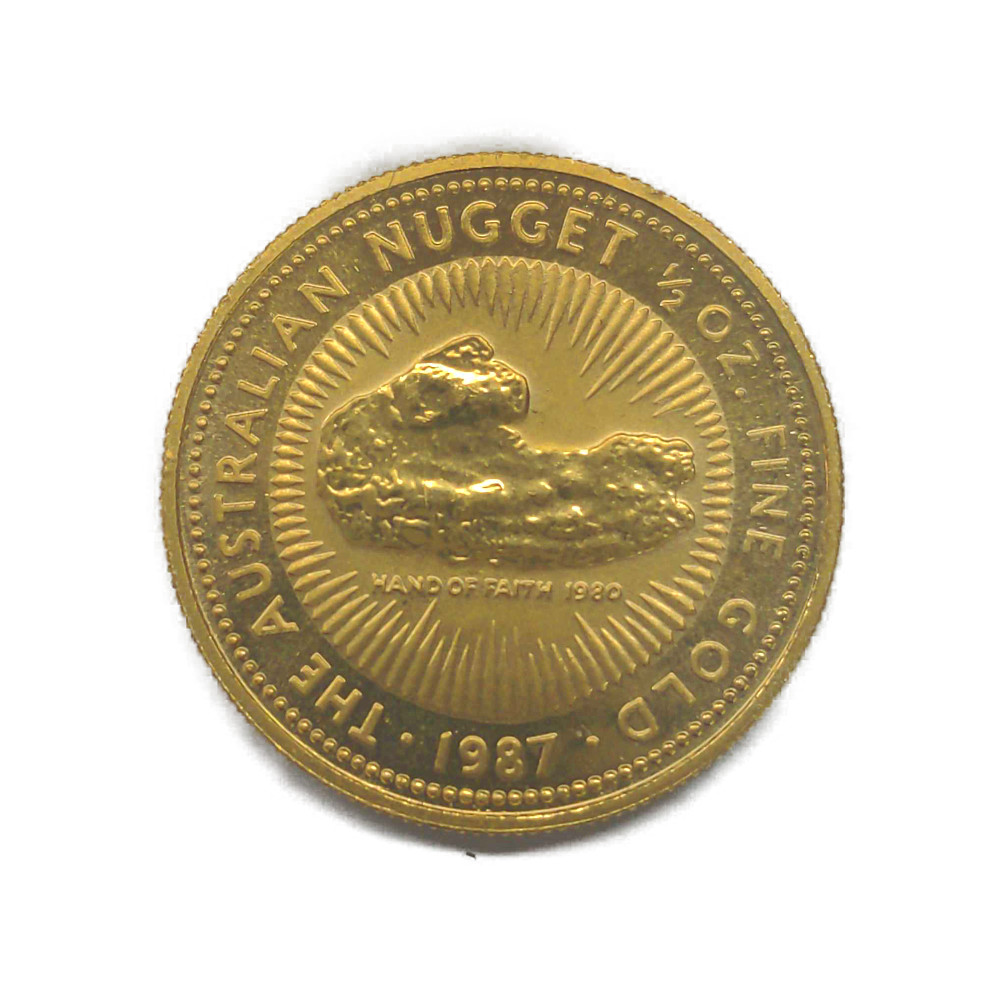 本日のオーストラリア 1/2oz ナゲット金貨 50ドル K24(純金・24金)の