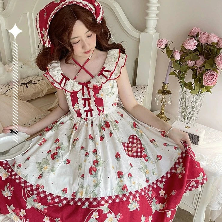 Strawberry Orchard 苺のジャンパースカート – ロリータファッション