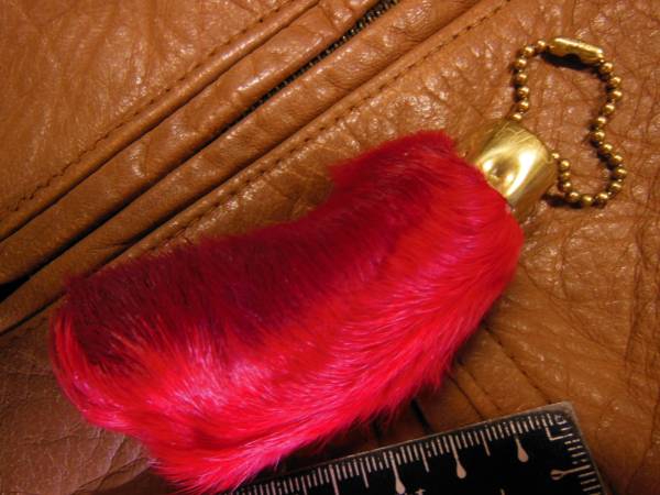 1950'S NOS LUCKY RABBIT FOOT CHARM/ビンテージ ラビットフット/赤系