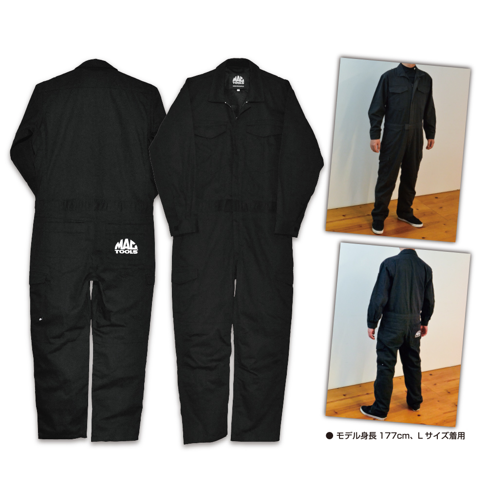 正規輸入品] マックツールズ つなぎ ワークウェア ブラック サイズ/S