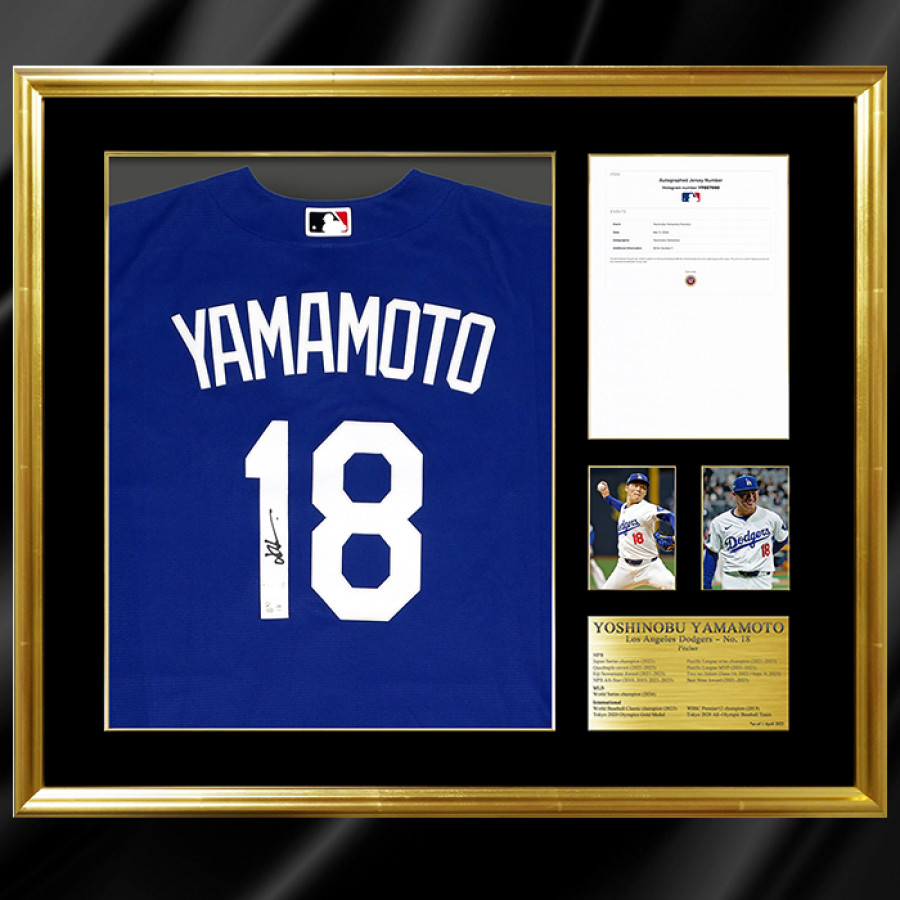 山本由伸直筆サイン入り ドジャースシティコネクトレプリカ