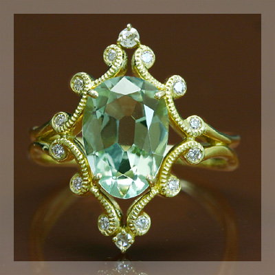 ドレスデングリーン」Dresden Green グリーンクォーツXダイヤモンド