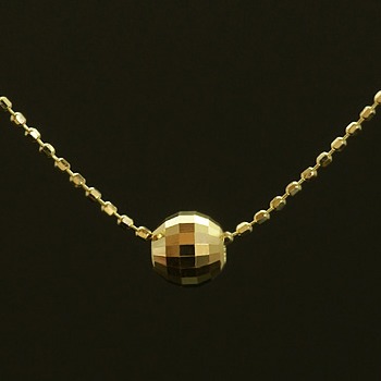 ミラーボールペンダント「オーロ/グレーン」ゴールド ネックレス