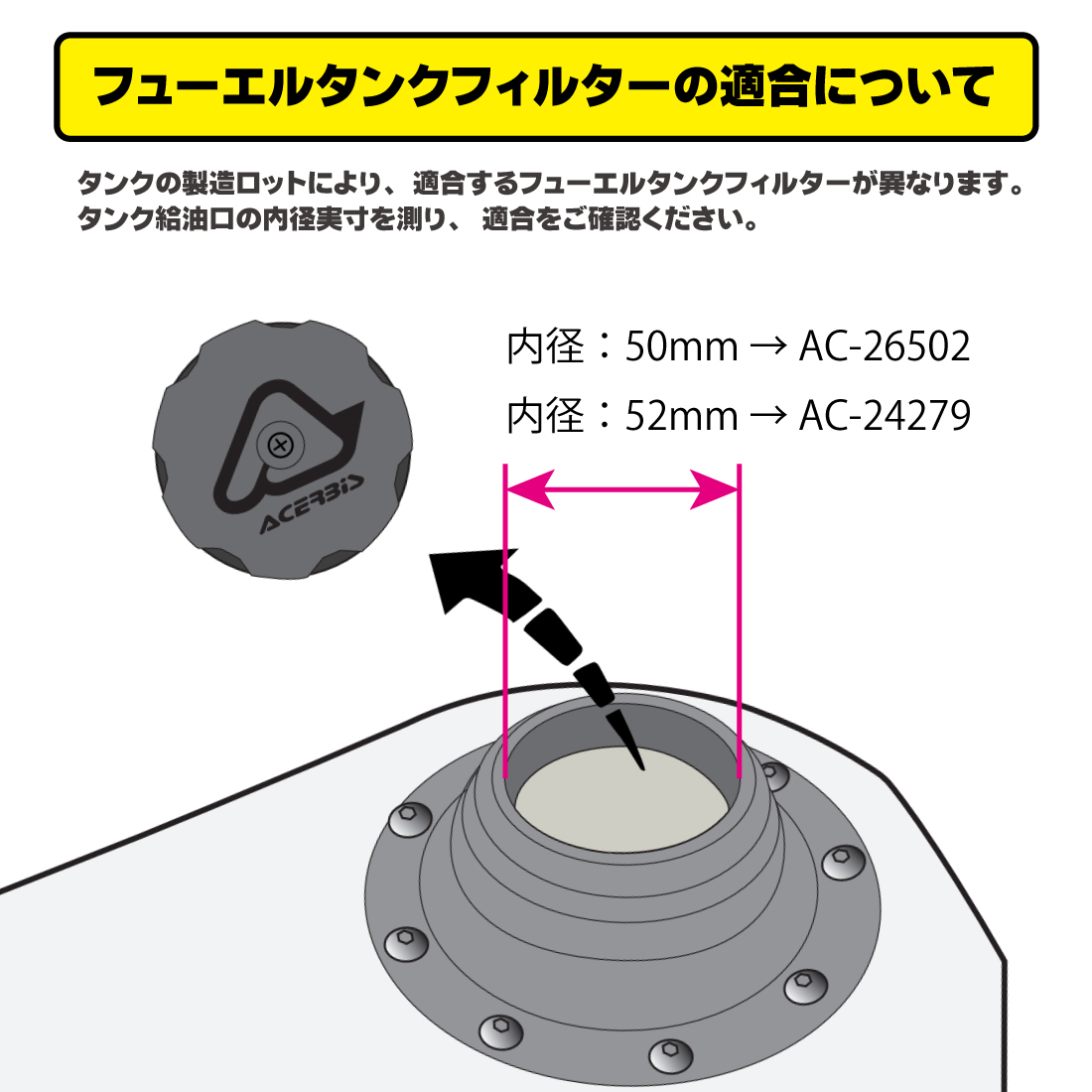 ACERBIS｜ビッグフューエル タンク│CRF150R (2007-2024) AC-16495 CRF150R 2007-2024<br>ビッグフューエルタンク<br>ACERBIS