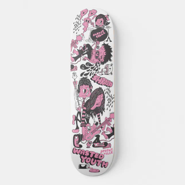 wasted youth flower can skateboard deckWasted Youth Skateboard