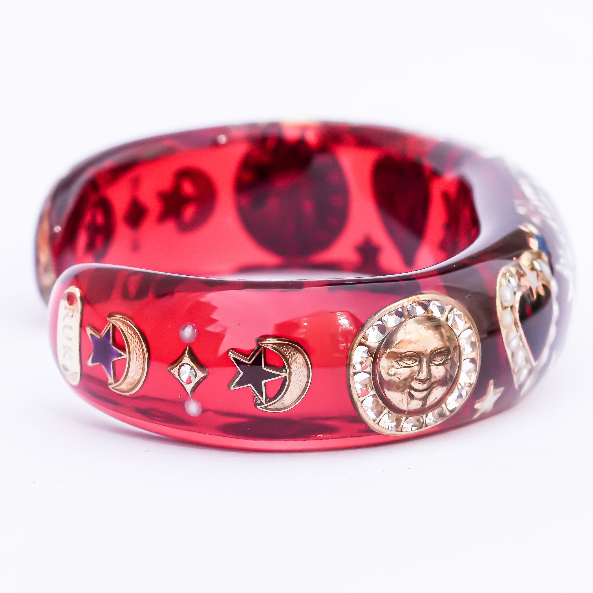 Sacred eye heart bracelet - red × rainbow – RUKA