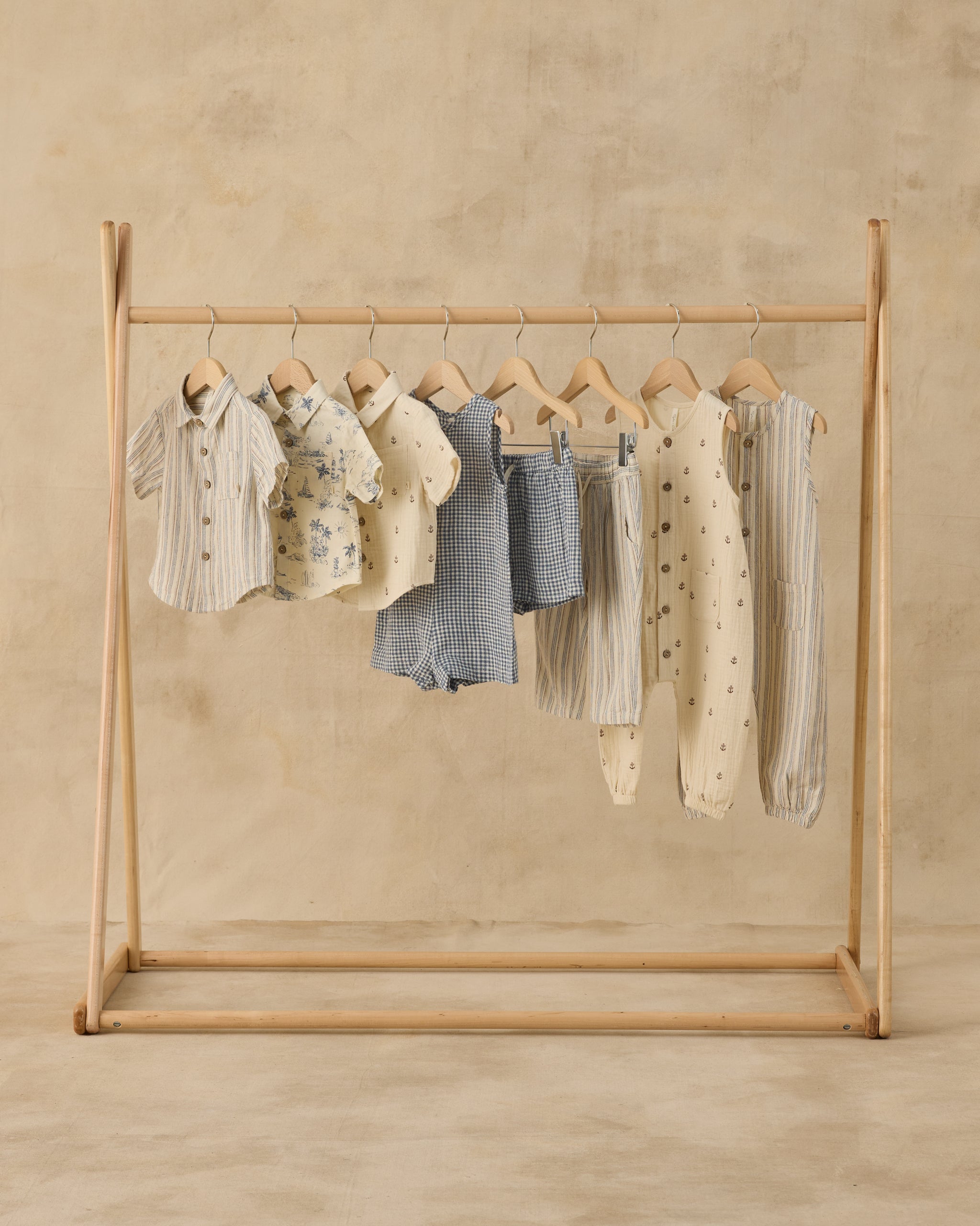 Mavrick Romper Marine Gingham – Rylee + Cru Canada