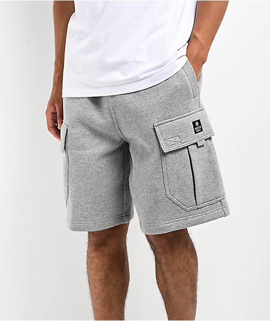 Ninth Hall Fundamentals Stash Grey Cargo Sweat Shorts | Zumiez