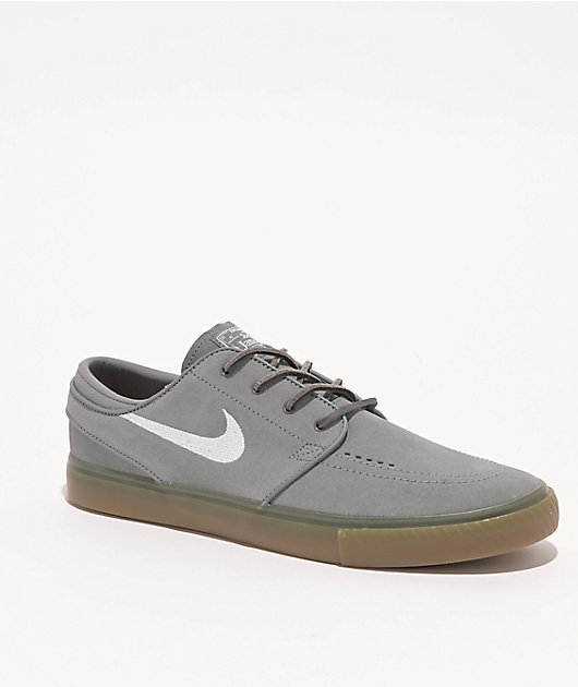 Nike SB Zoom Janoski OG+ Cool Grey, White & Gum Skate Shoes | Zumiez