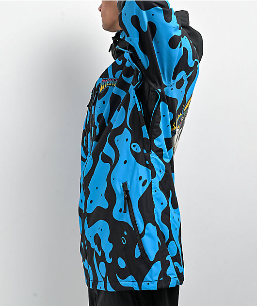 RIPNDIP Psychedelic Blue & Black 10K Snowboard Jacket | Zumiez