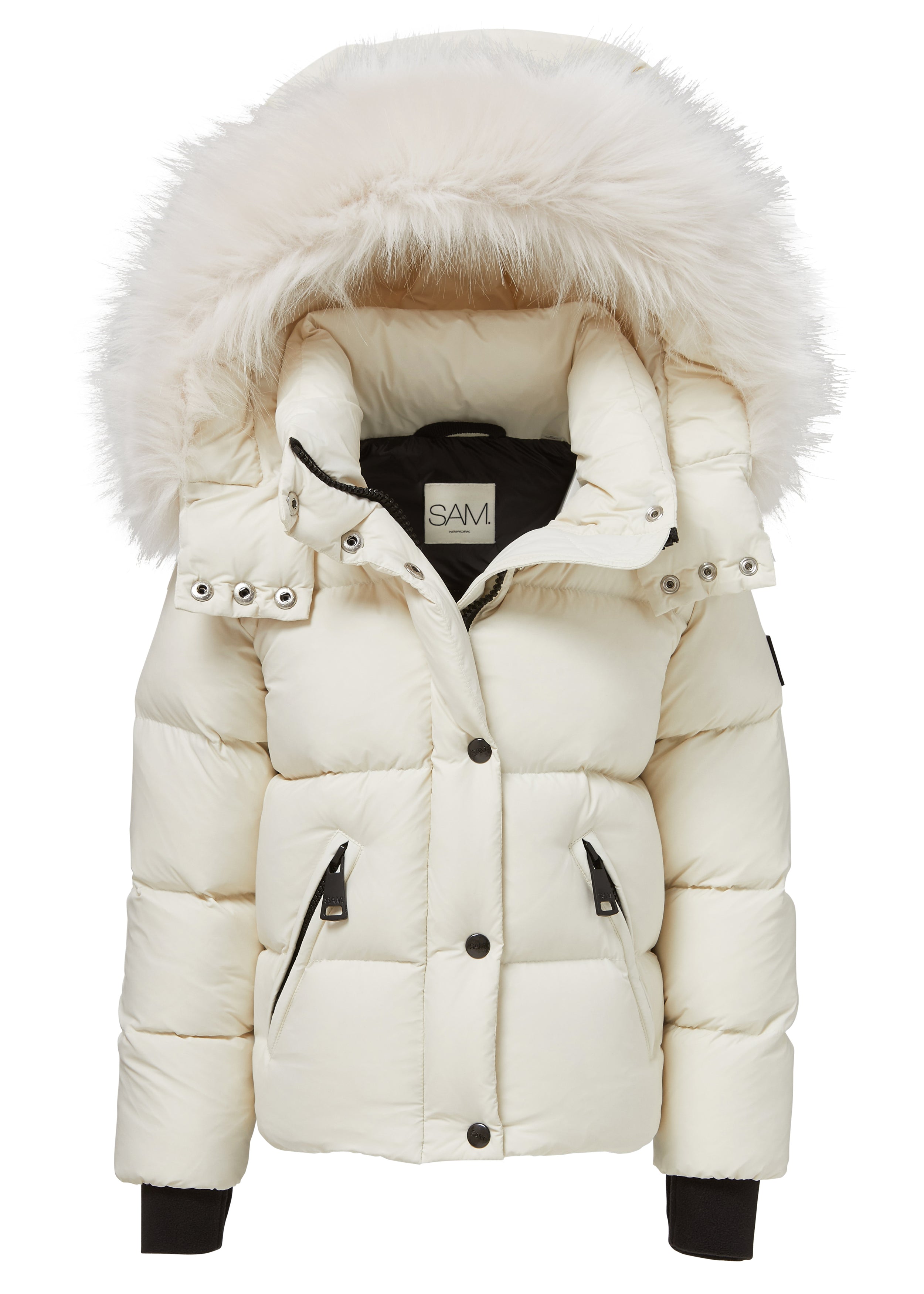 SAM new york toddler GIRLS faux fur Elsa puffer coat with