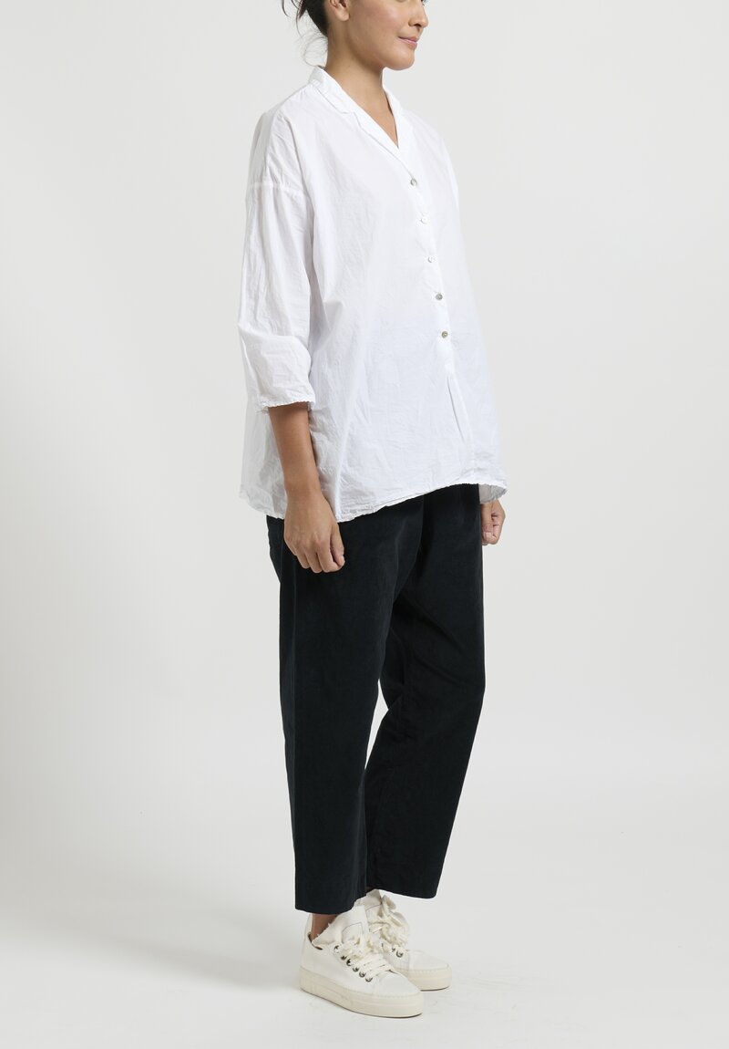 Album di Famiglia Cotton Velvet ''Braghe'' Pants in Black | Santa