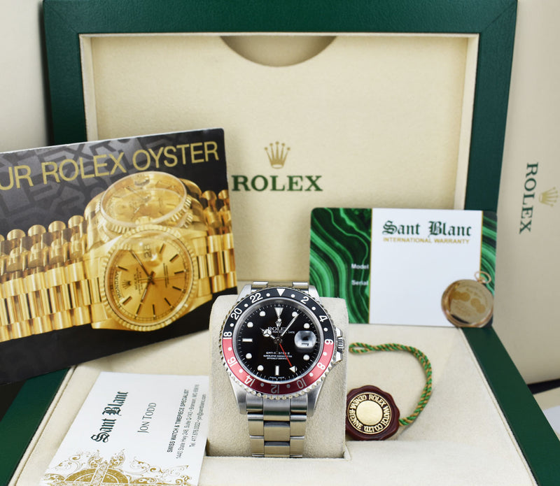 ROLEX Stainless Steel GMT Master II Coke Bezel Model 16710 – Sant