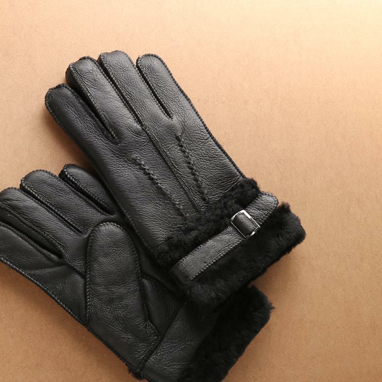 名入れ 別途購入で可能】ムートン レザー グローブ メンズ 【ネコポス