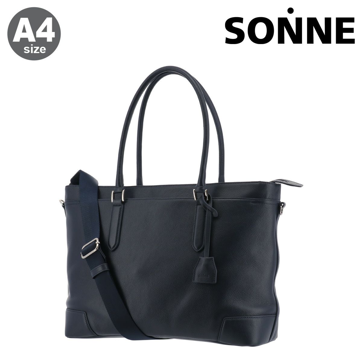 ゾンネ トートバッグ A4 本革 メンズ SOX019 SONNE | 大きめ 縦型