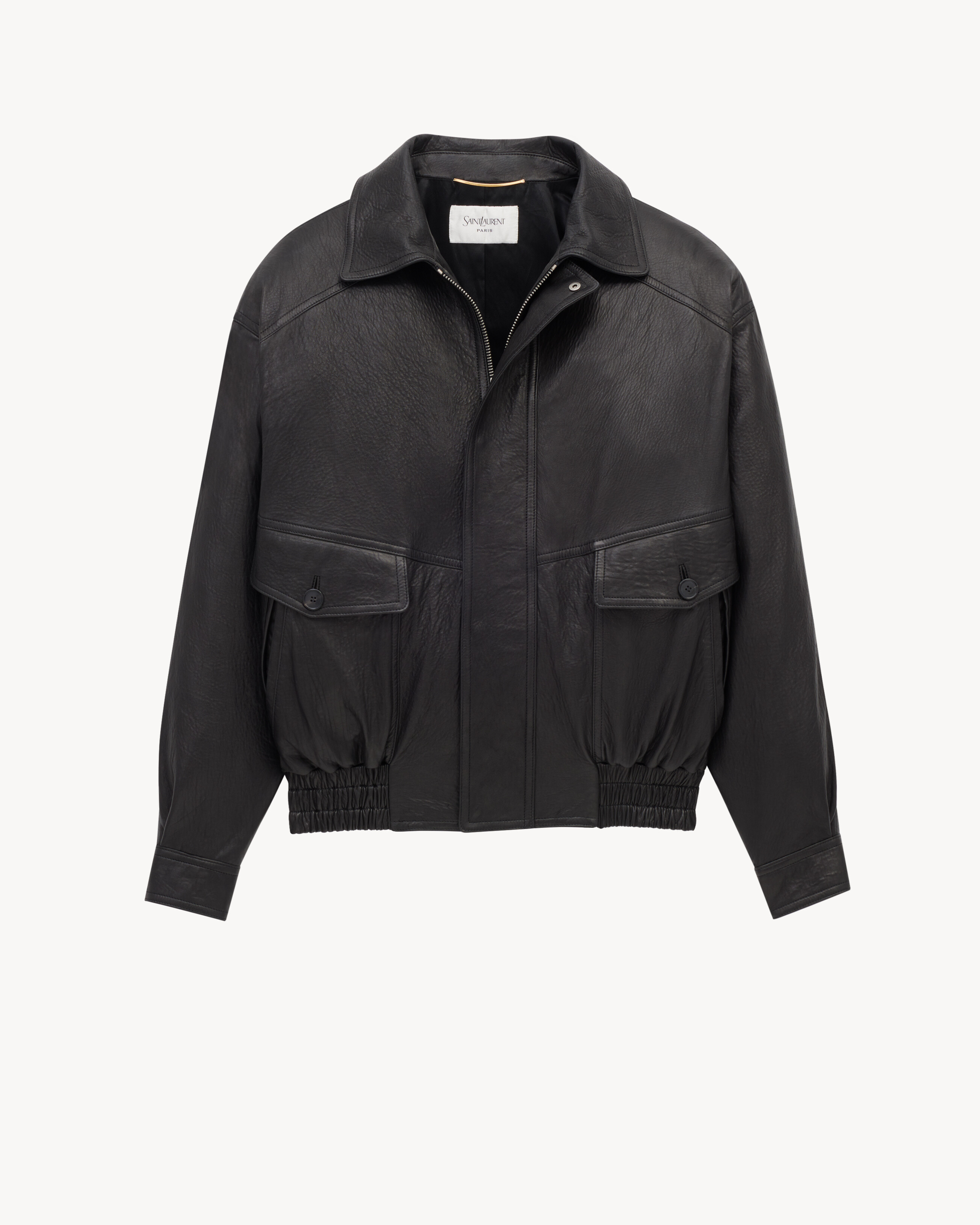 bomber jacket in bubbled lambskin in Black | Saint Laurent | YSL EN-US