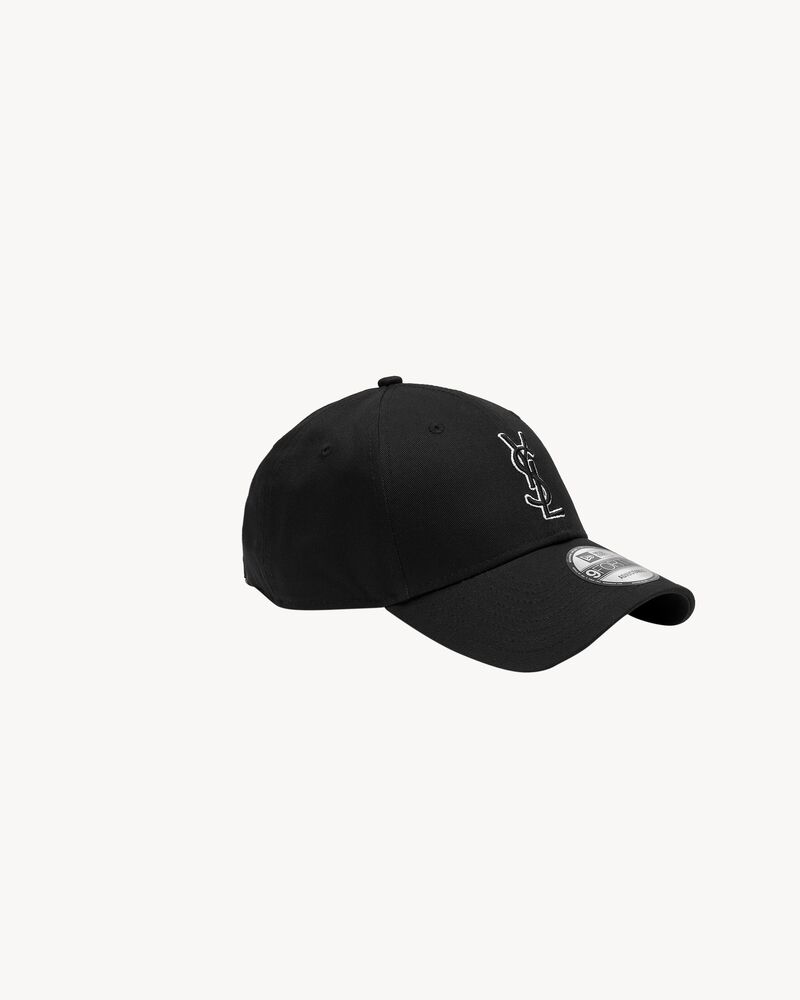 NEW ERA CASSANDRE CAP IN CANVAS in Black | Saint Laurent | YSL EN-US