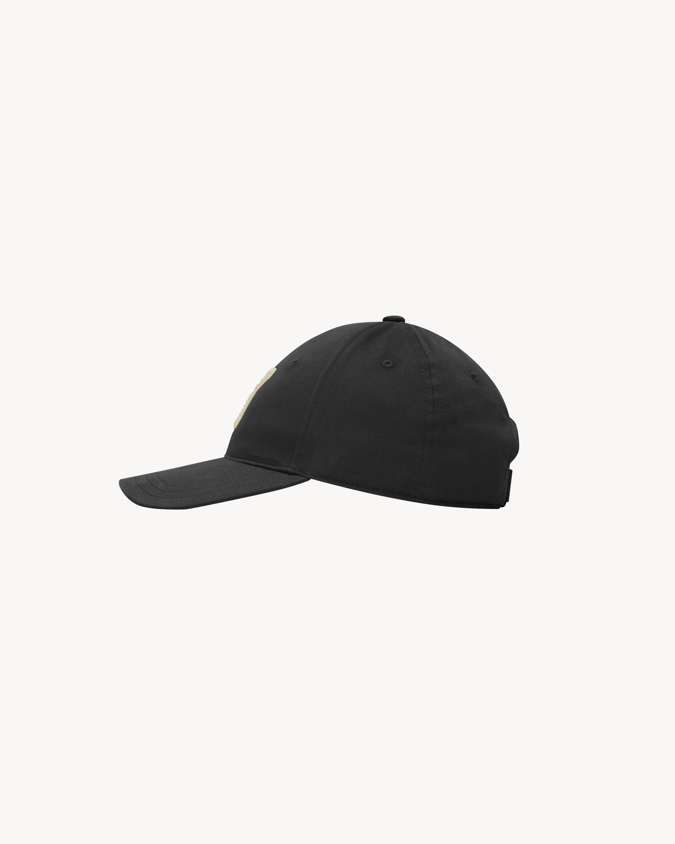 Y varsity cap in gabardine in Black | Saint Laurent | YSL EN-IE