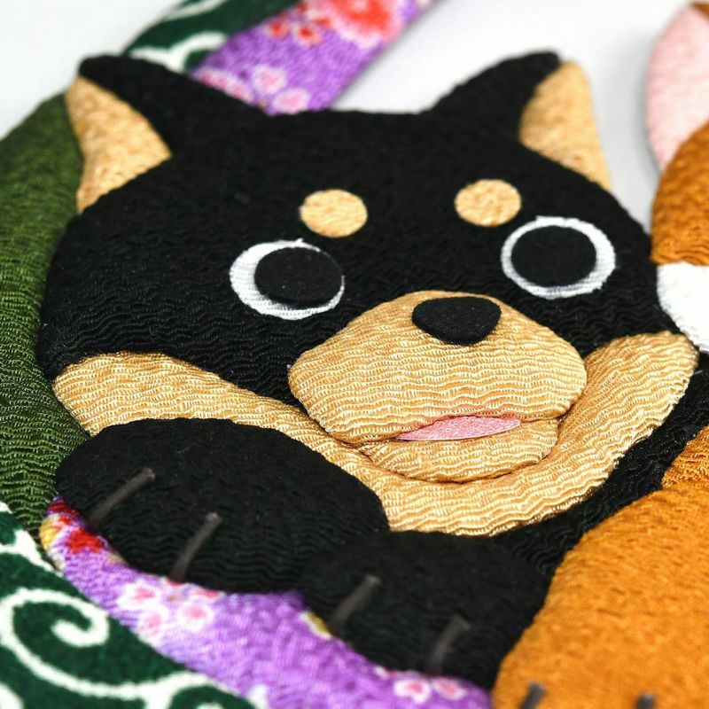 押絵飾り・ふろしき豆柴II｜株式会社さくらほりきり