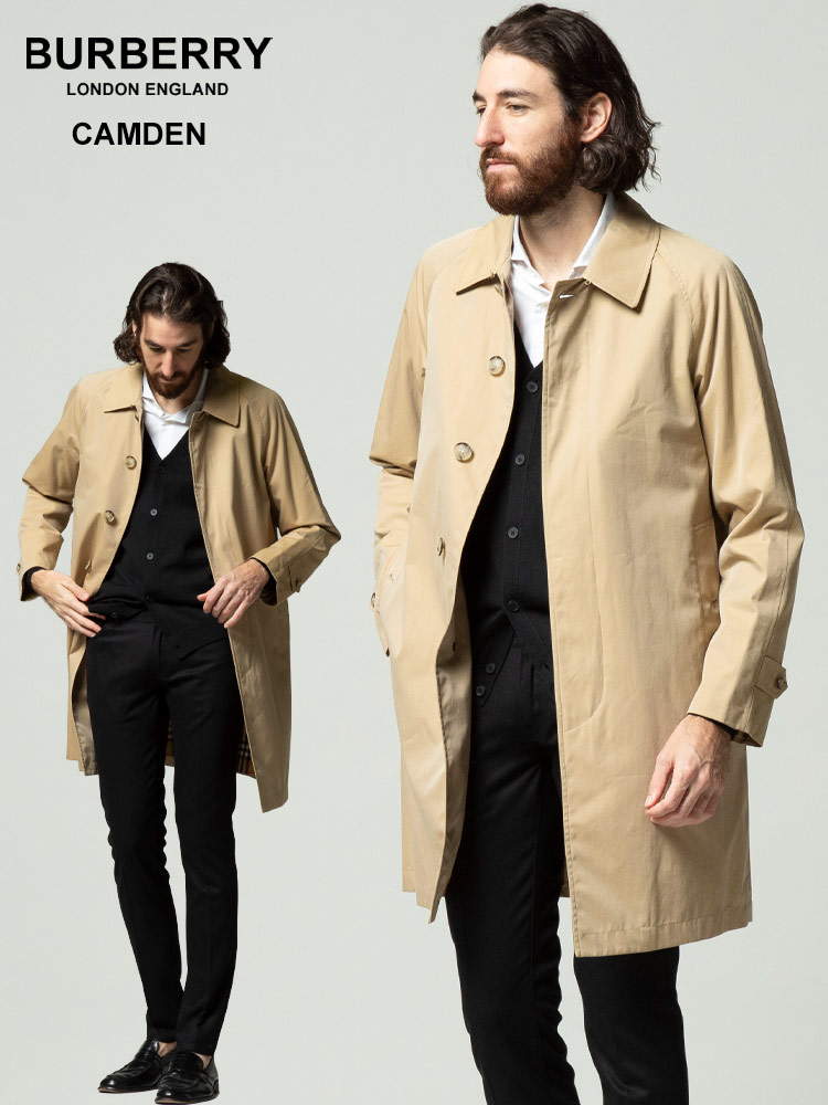 BURBERRY (バーバリー) コットン ステンカラー コート CAMDEN