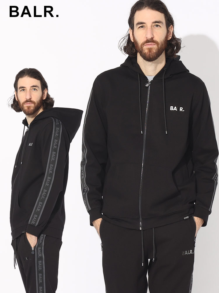 BALR. (ボーラー) メタルロゴ ライン フルジップ パーカー Q TAPE