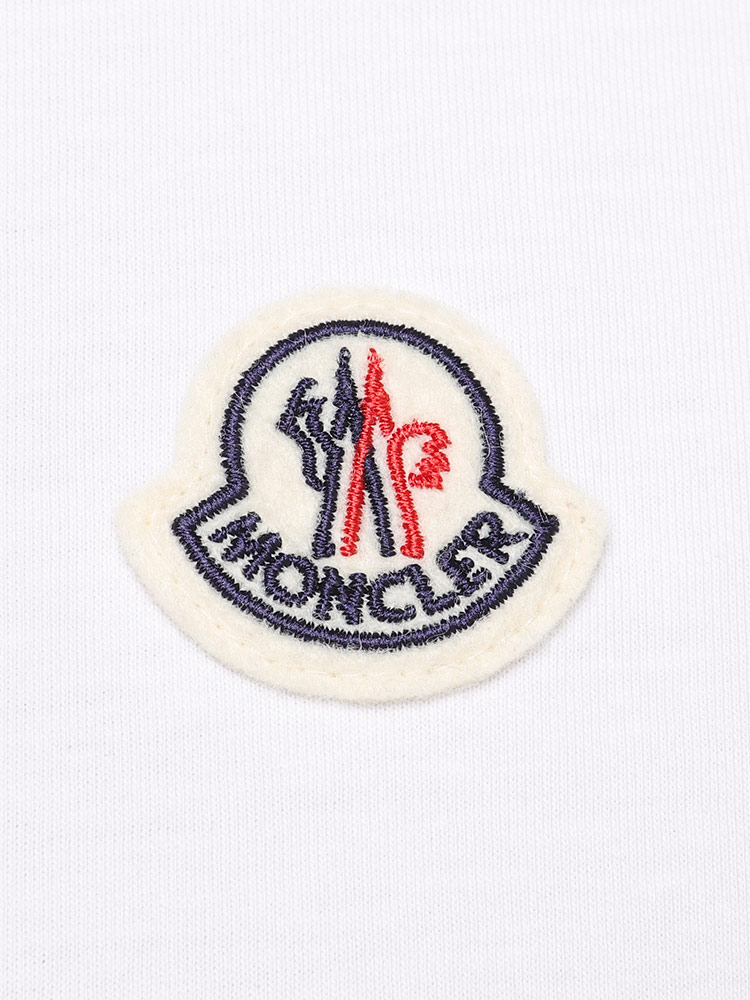 MONCLER (モンクレール) 胸ロゴワッペン 無地 クルーネック 半袖 T