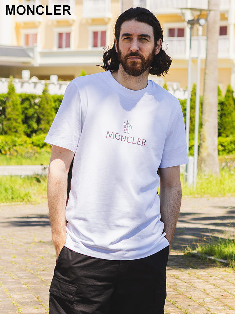 MONCLER (モンクレール) クラシックロゴ クルーネック 半袖 Tシャツ