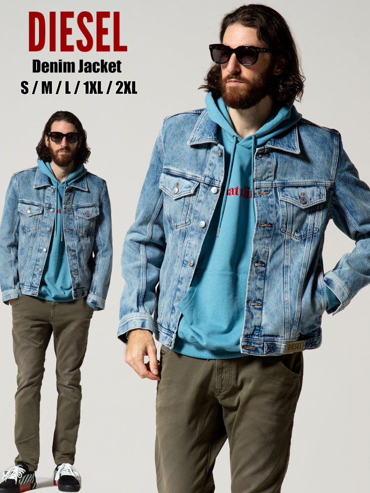 DIESEL (ディーゼル) コットン ポケット デニム ジャケット